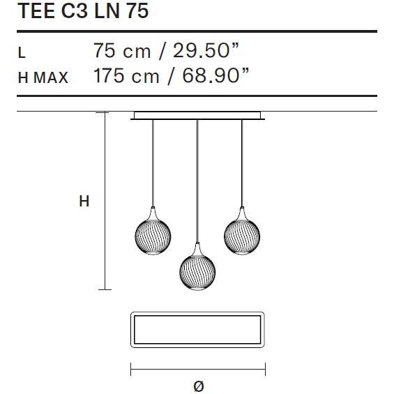 Tee Indoor S/C Suspension Dimensions