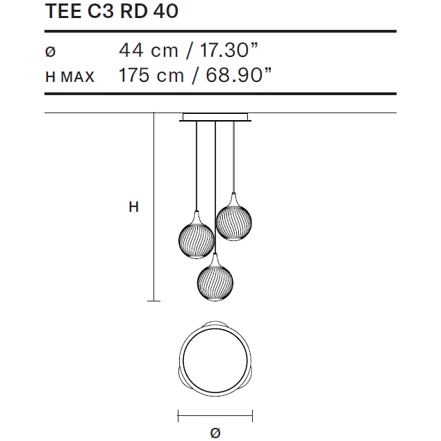Tee Indoor S/C Suspension Dimensions