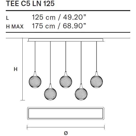 Tee Indoor S/C Suspension Dimensions