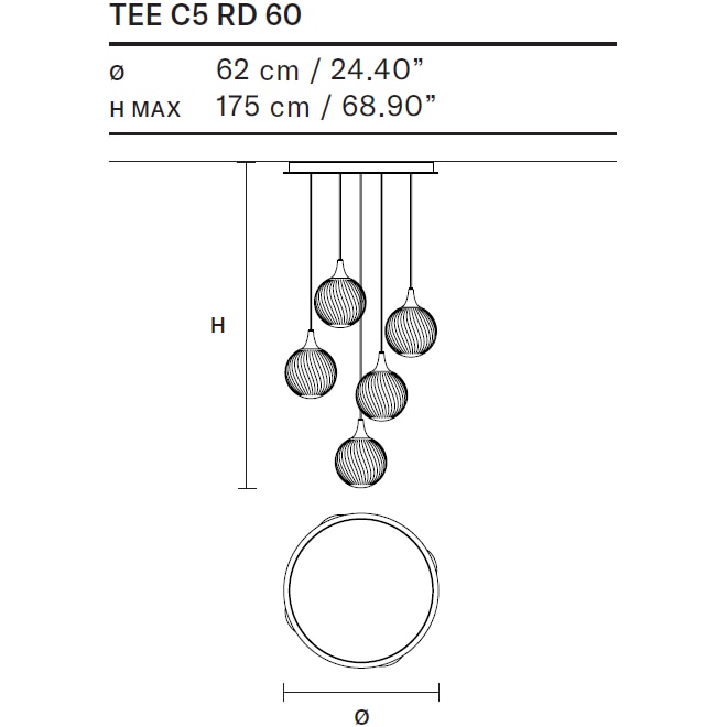 Tee Indoor S/C Suspension Dimensions