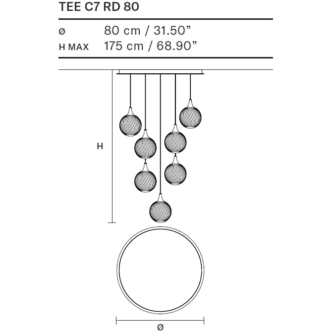 Tee Indoor S/C Suspension Dimensions