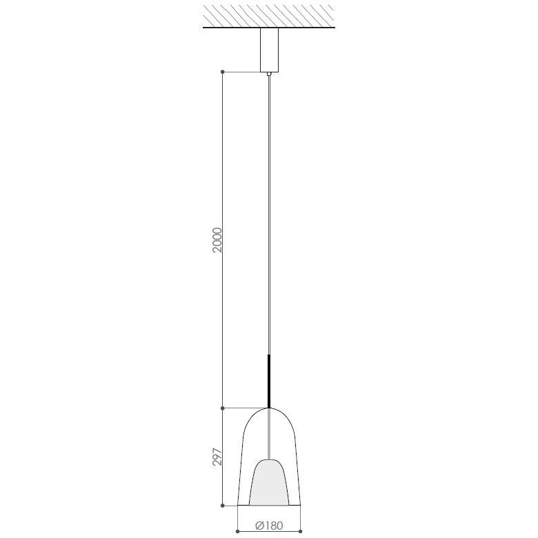 Artusi 02 Pendant Suspension Dimensions
