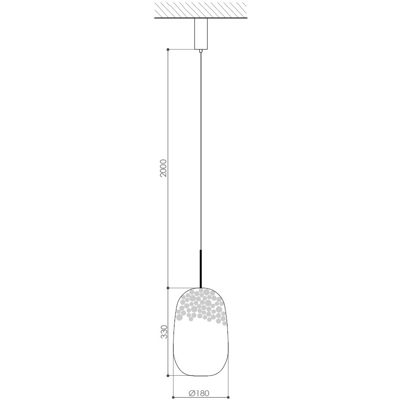 Galuchat Pendant Suspension Dimensions