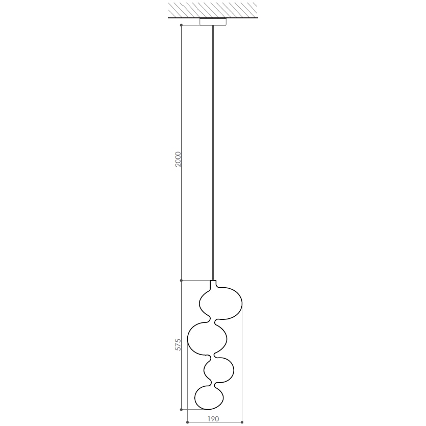 Serendipity Pendant Suspension Dimensions