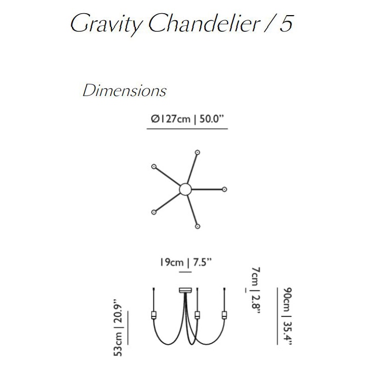 Gravity Chandelier Suspension Dimensions
