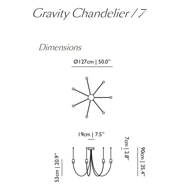 Gravity Chandelier Suspension Dimensions