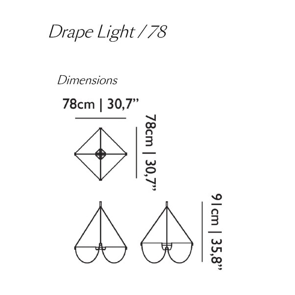 Drape Light Suspension Dimensions