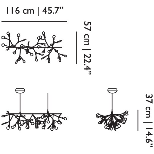 Heracleum III Endless Suspension Dimensions