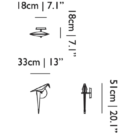 Perch Light Wall Dimensions