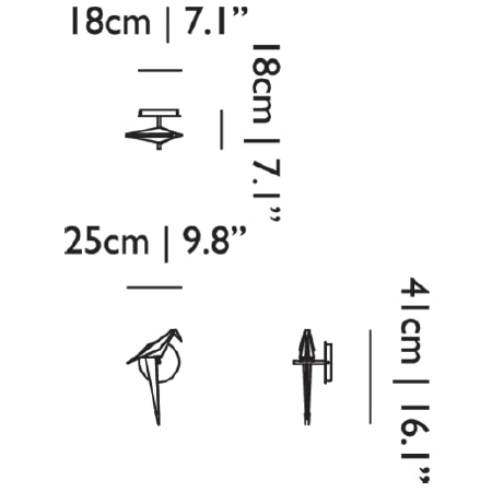 Perch Light Wall Dimensions