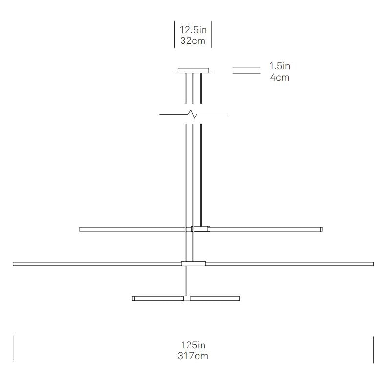 Multiple Pendant Suspension Dimensions