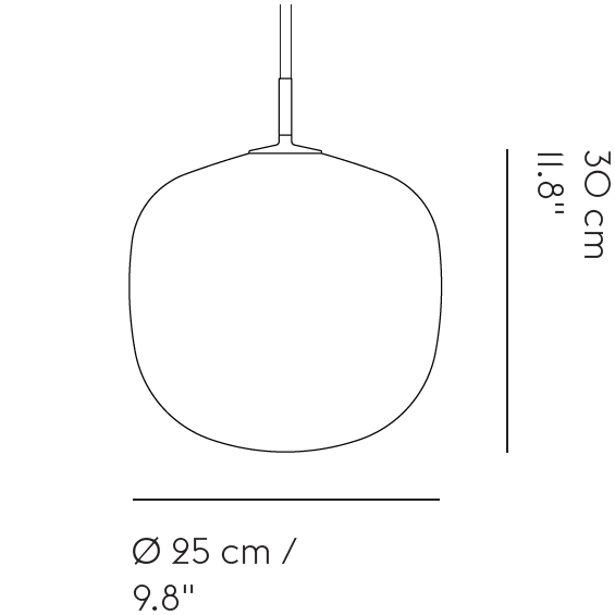 Rime Pendant Suspension Dimensions