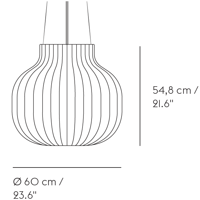 Strand Closed Pendant Suspension Dimensions