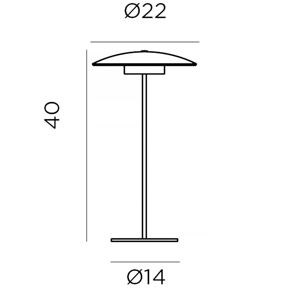 Sardinia 40 Outdoor Portable Table Dimensions