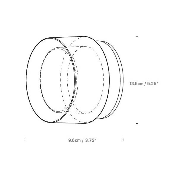 Full Stop Outdoor Ceiling/Wall Dimensions