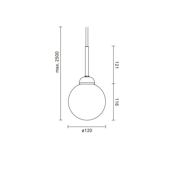 Apiales 1 Pendant Suspension Dimensions