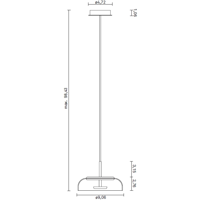 Blossi 1 Suspension Dimensions