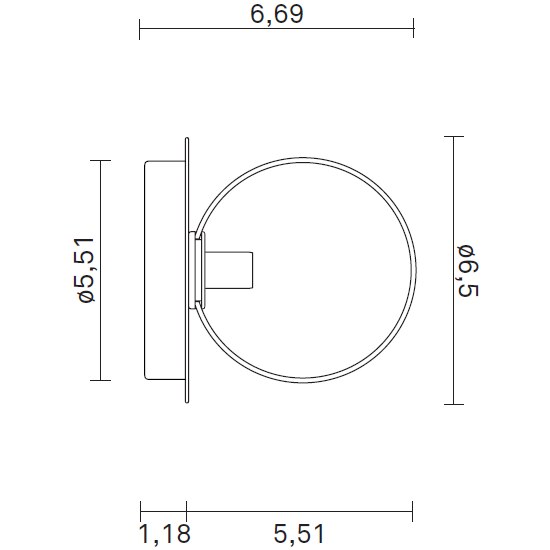 Liila 1 Ceiling/Wall Dimensions