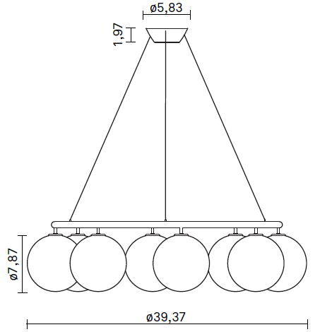 Miira 8 Circular Suspension Dimensions