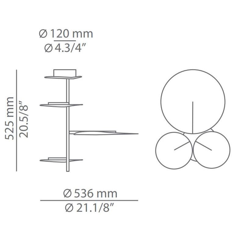 Obs T-3226 3 Light Suspension Dimensions