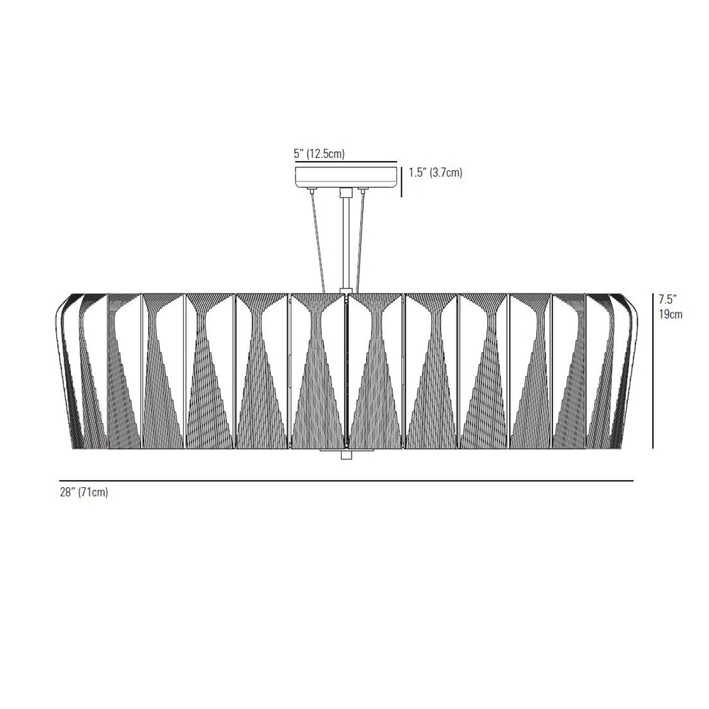 Shard 70 Chandelier Suspension Dimensions