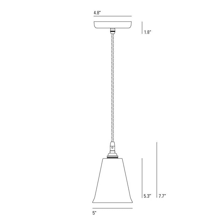 Antique Brass Flowerpot Pendant Suspension Dimensions