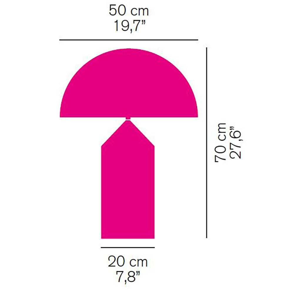 Atollo 233 Table Dimensions