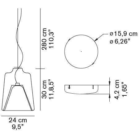 Lanterna Suspension Dimensions