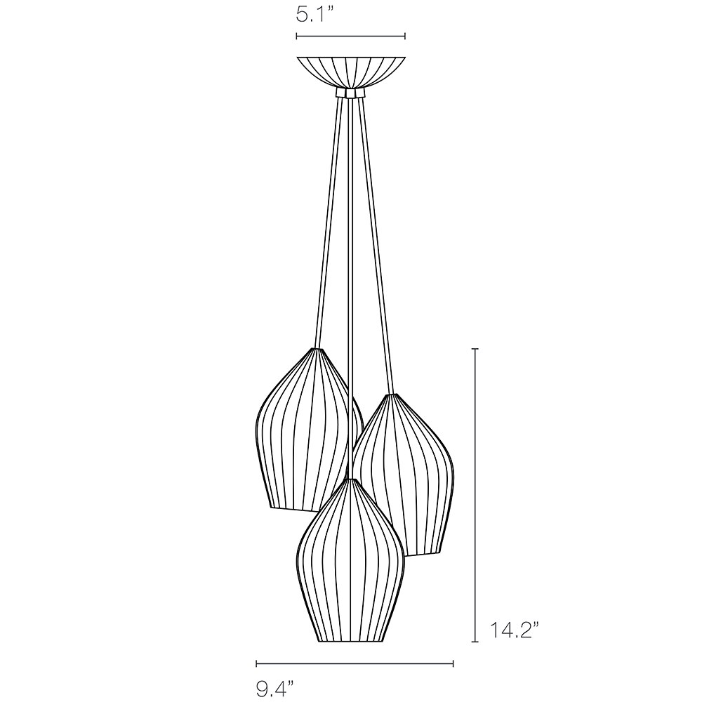 Fin Suspension Grouping of 3 Dimensions