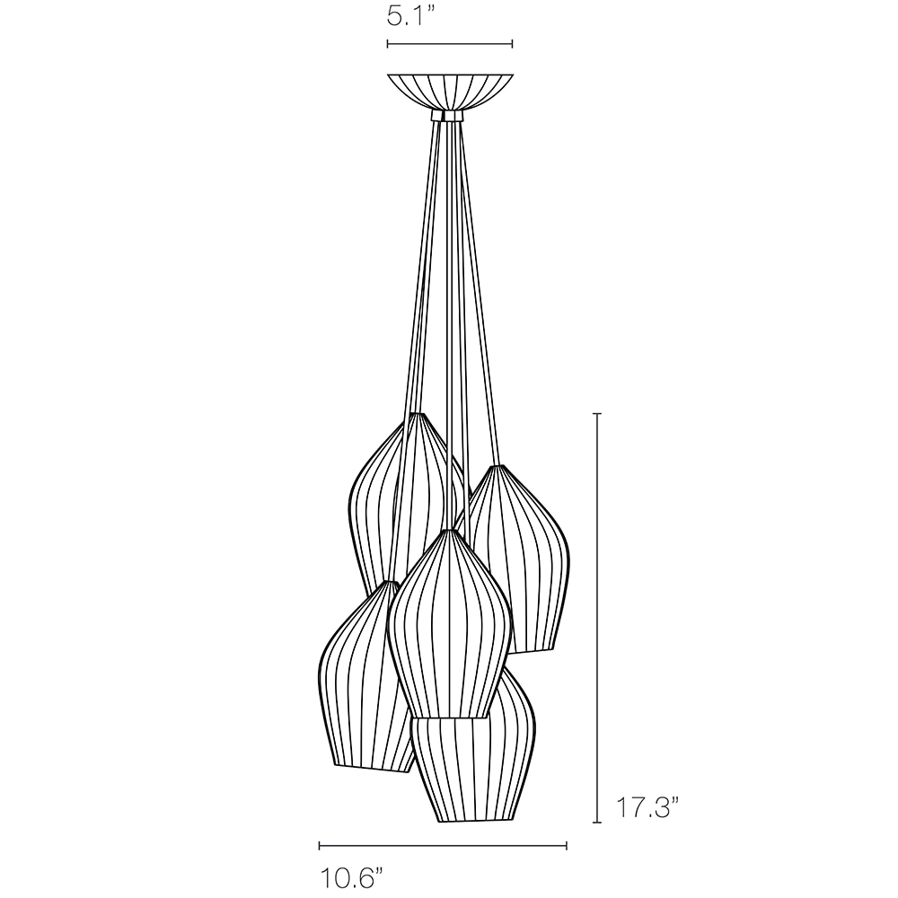 Fin Suspension Grouping of 5 Dimensions