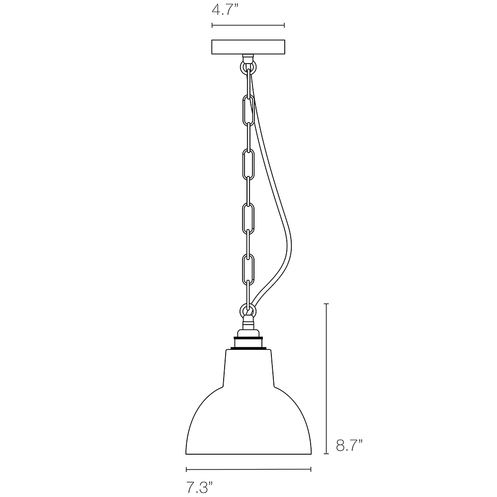 Glass York Suspension Dimensions