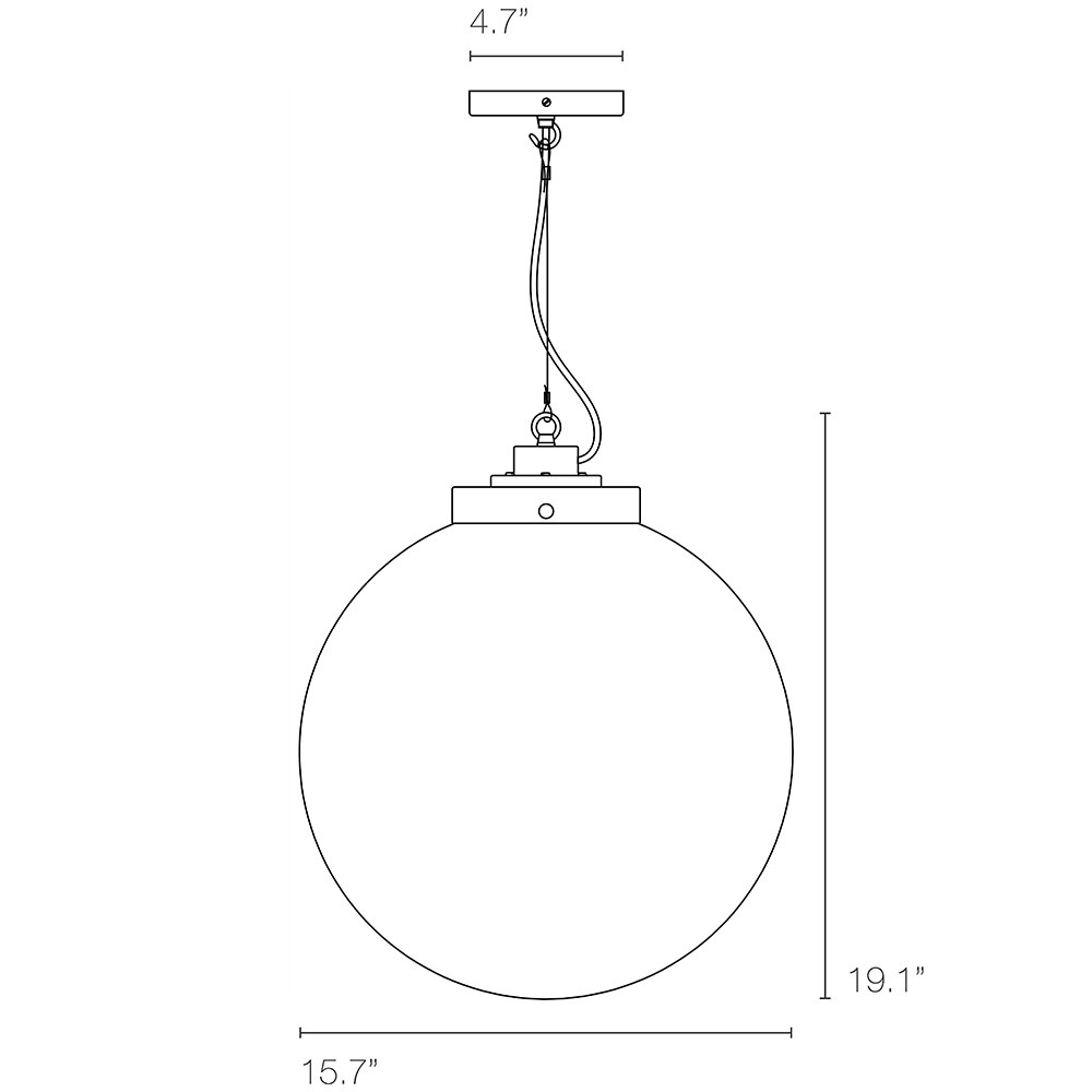 Globe Suspension Large Dimensions