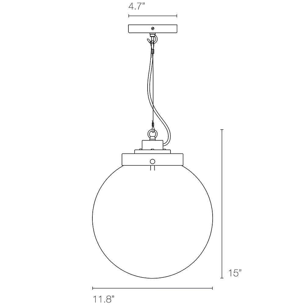 Globe Suspension Medium Dimensions