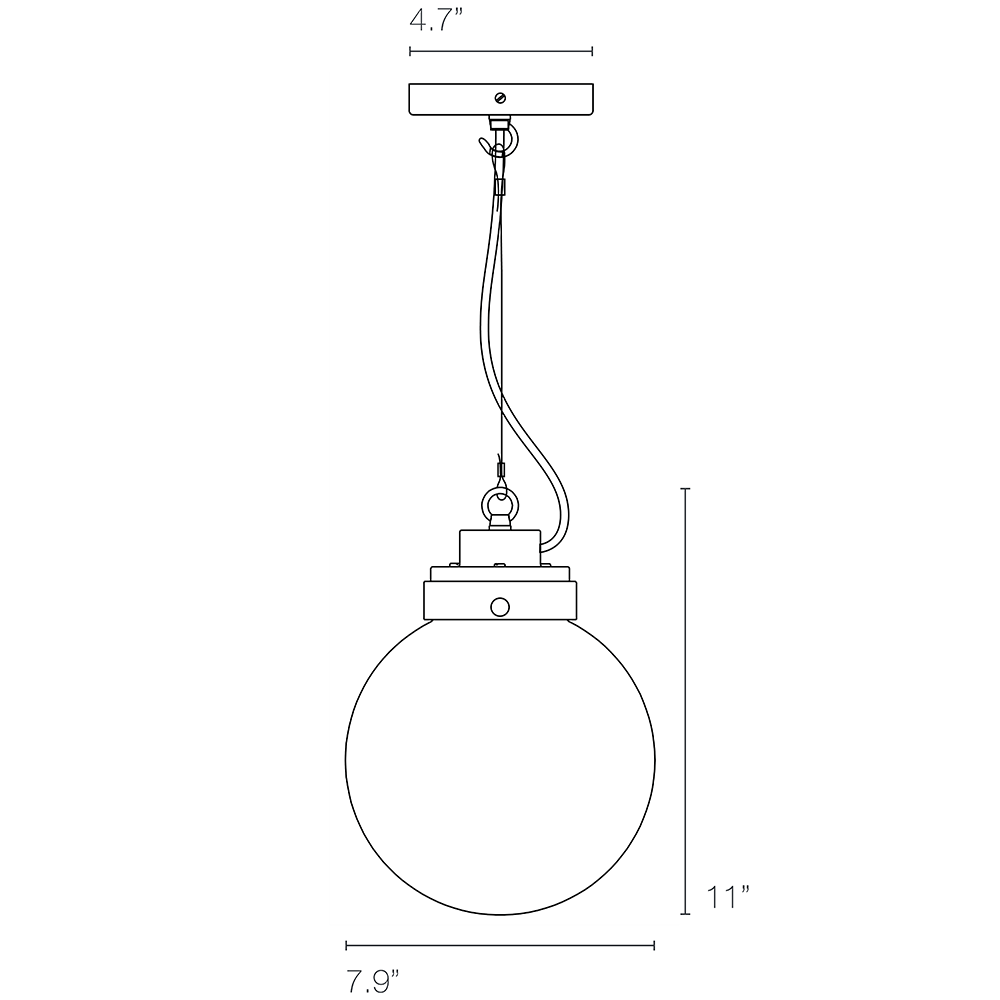 Globe Suspension Small Dimensions