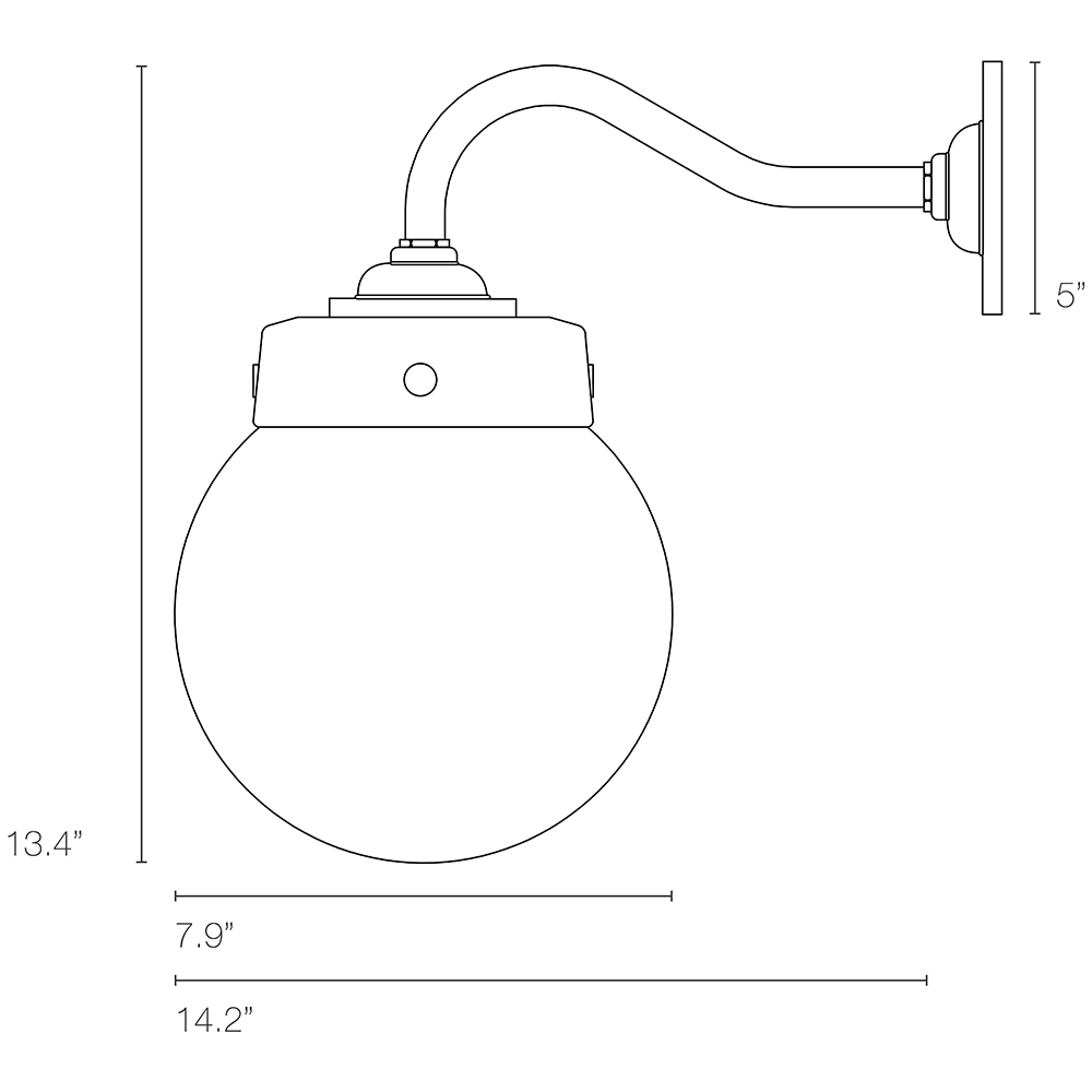 Hampton Indoor/Outdoor Wall Dimensions