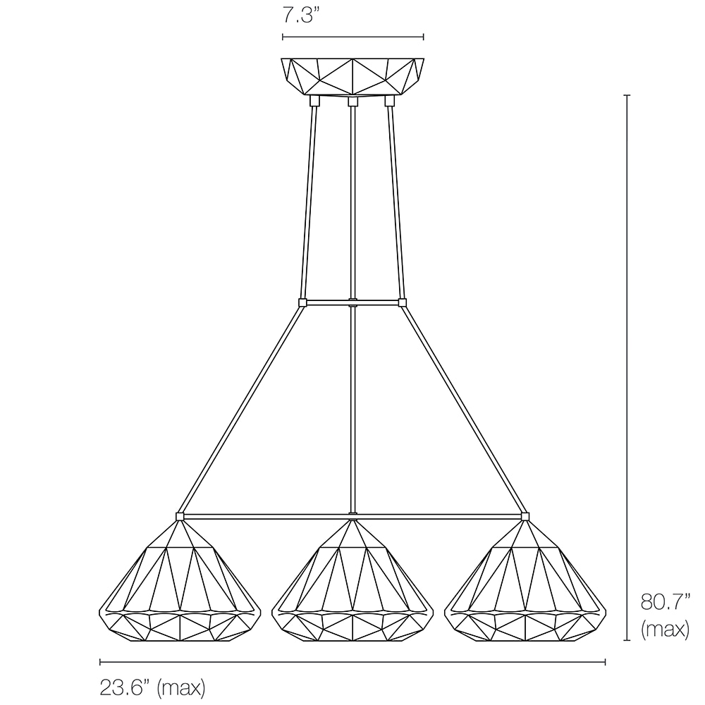 Hatton 1 Suspension Triangular Grouping Dimensions