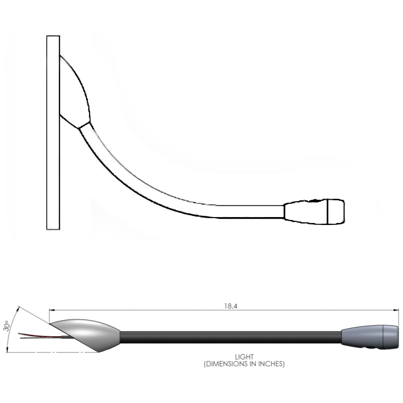 Jet Stream Wall Surface Mount Dimensions