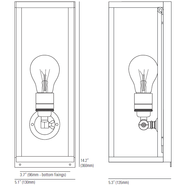 Light Internal Box Narrow Box Outdoor Wall Internal Glass - Original BTC | Outdoor Wall ...