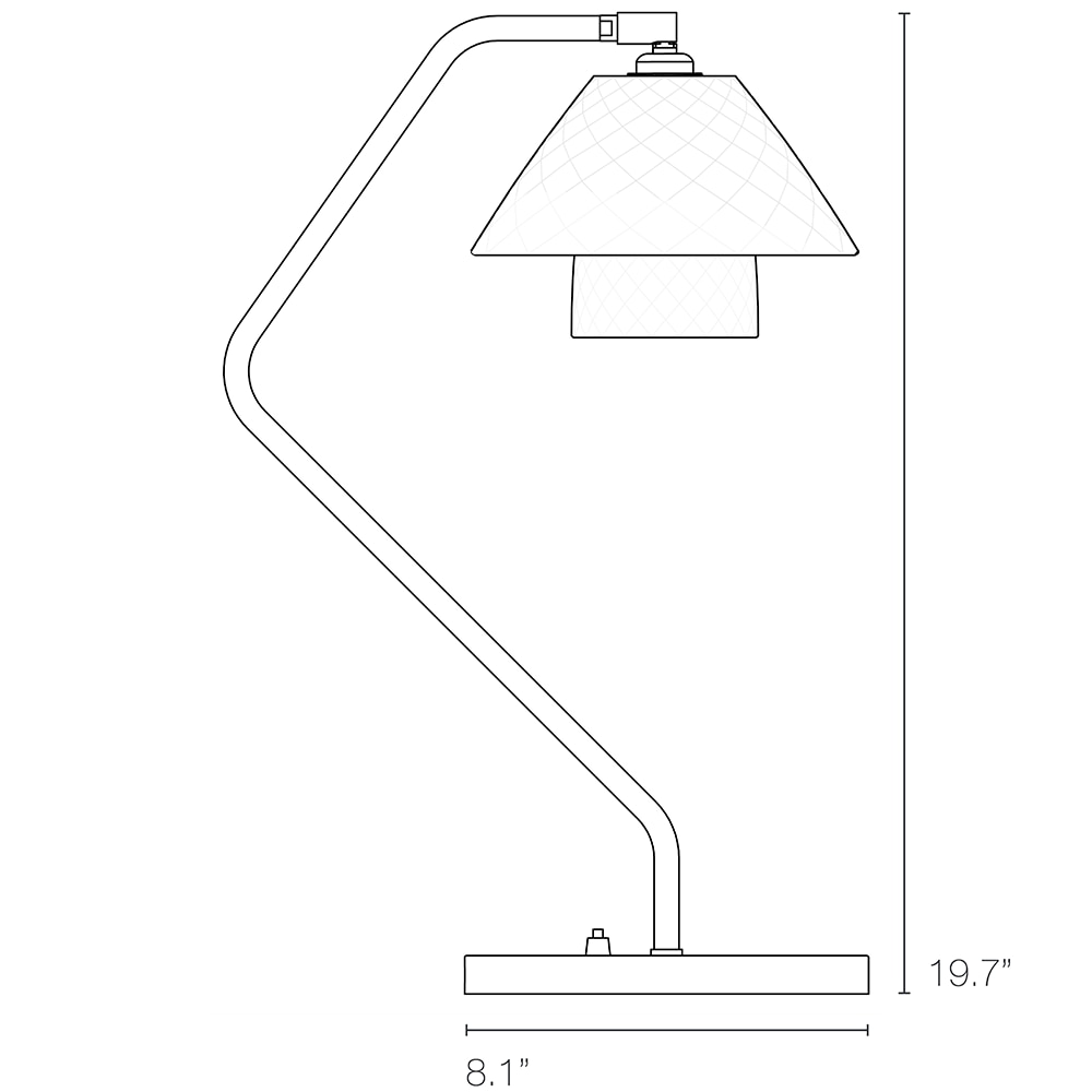 Oxford Double Table Desk Light Dimensions