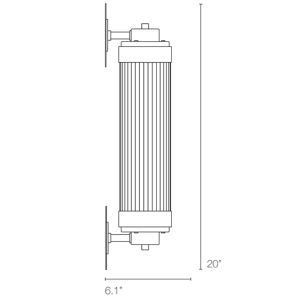 Pillar Indoor/Outdoor Wall Offset Dimensions