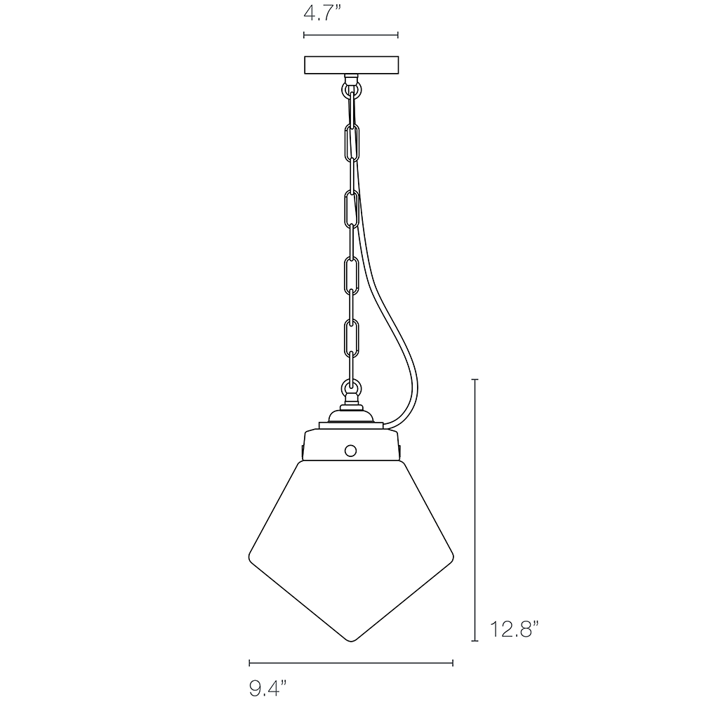 Point Indoor/Outdoor Suspension Dimensions