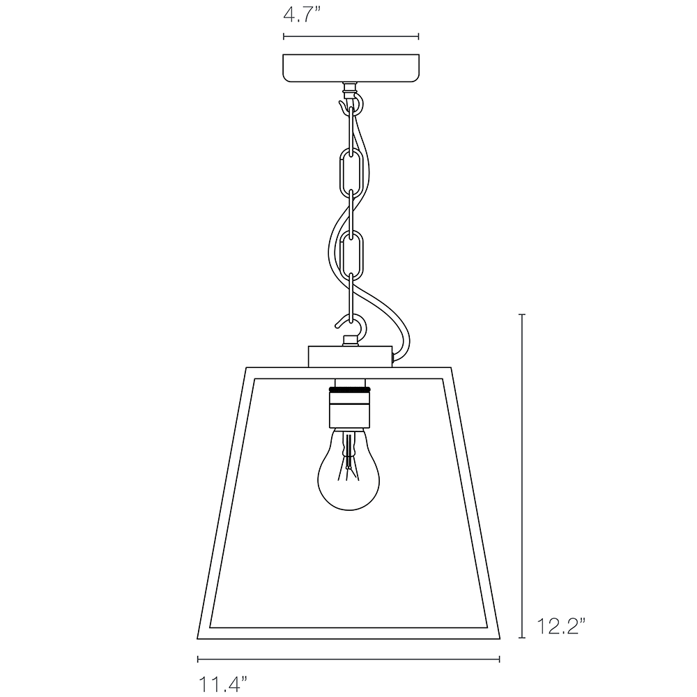 Quad Indoor/Outdoor Suspension Closed Top Medium Dimensions