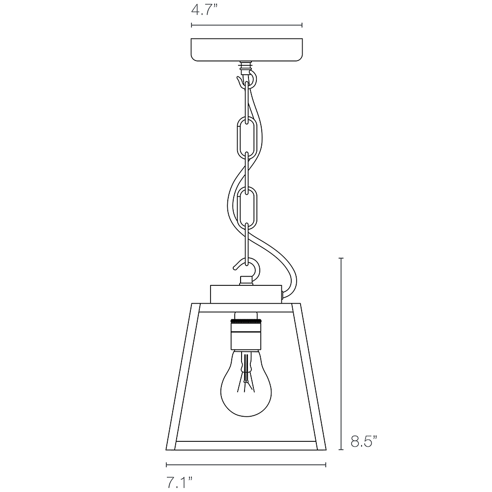 Quad Indoor/Outdoor Suspension Closed Top Small Dimensions