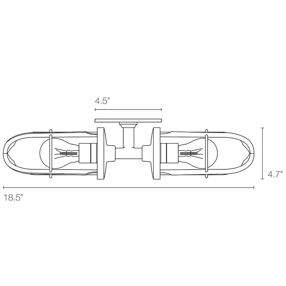 Ship Indoor/Outdoor Wall Double Well Glass Dimensions