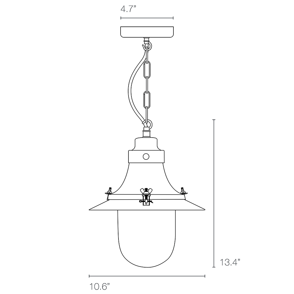 Ship Suspension Decklight Dimensions