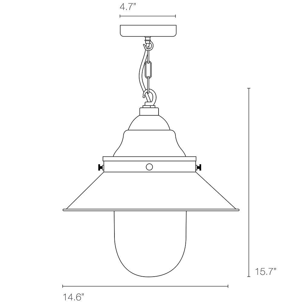 Ship Suspension Large Decklight Dimensions