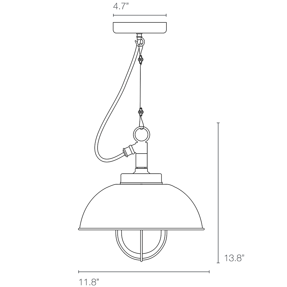 Shipyard Indoor/Outdoor Suspension Dimensions