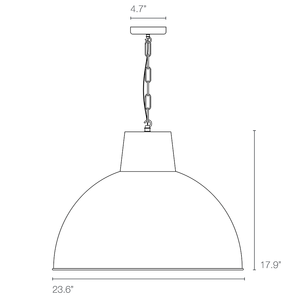 Spun Reflector Suspension Large Dimensions