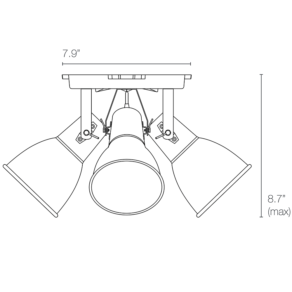 Stirrup Ceiling Triple Dimensions