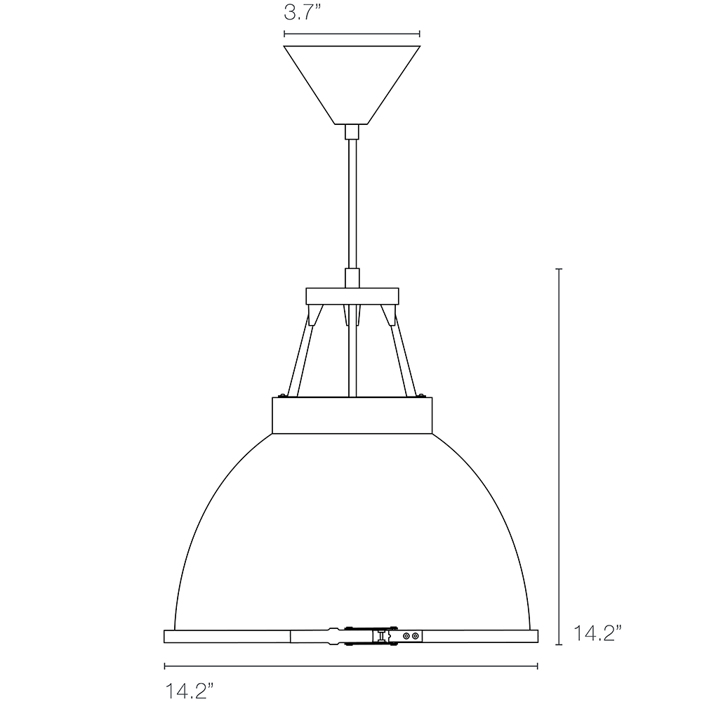 Titan Suspension 1 With Etched Glass Dimensions